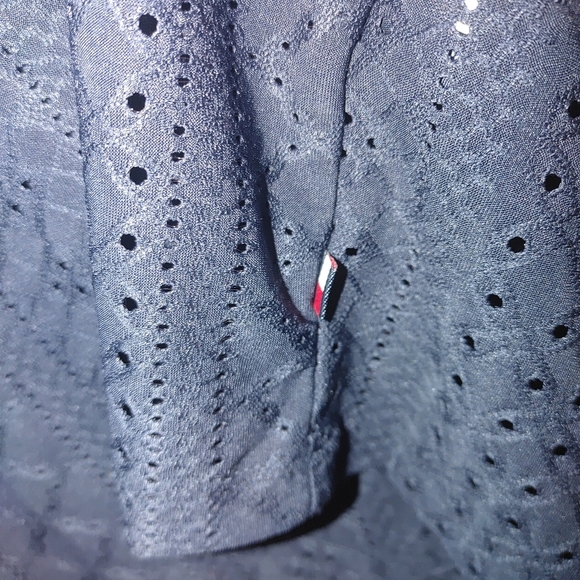 Tommy Hilfiger Women's Blue/Gray Lace Top, Size Medium Nwt - Picture 3 of 6